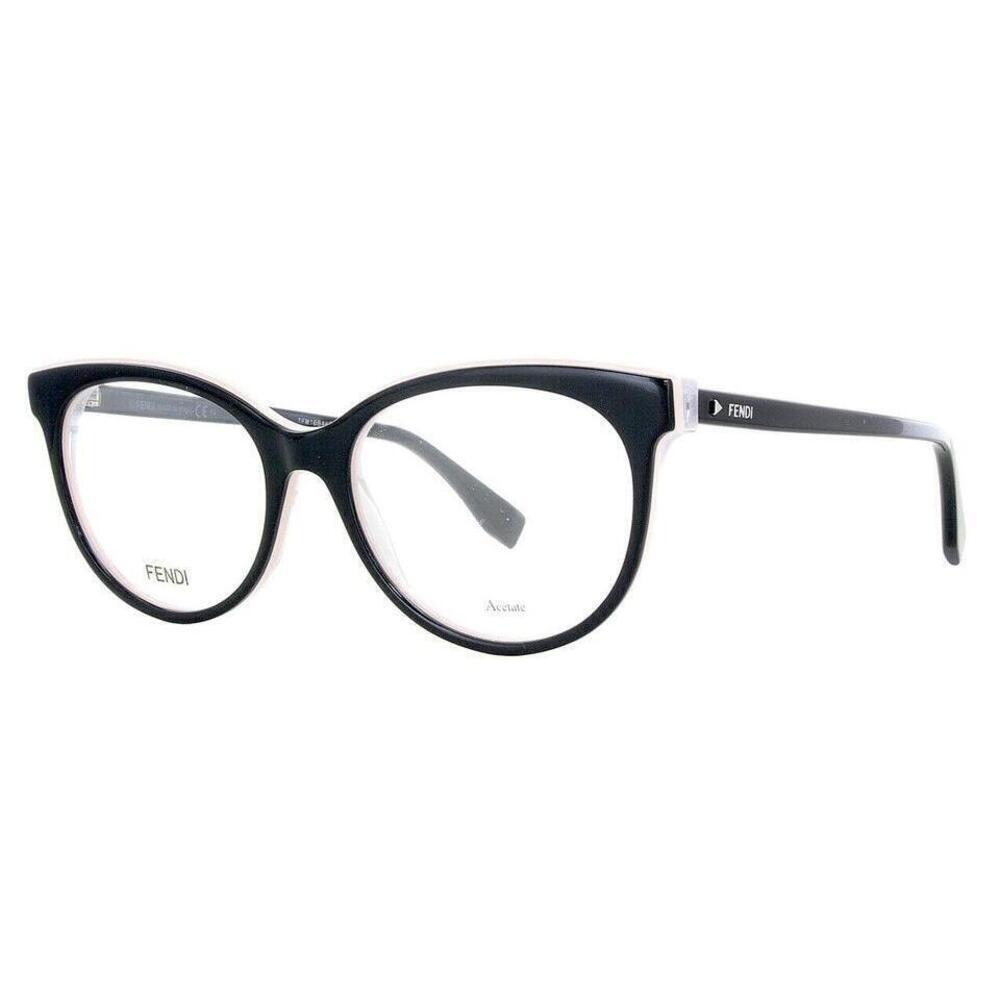 NWT Fendi FF0254 0807 Black Oval 53mm Eyeglasses
